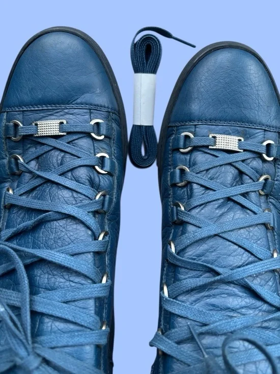 Balenciaga Arena High Top Sneakers Bleu Profond Size 44 (US 11) Full Set - Picture 2 of 12